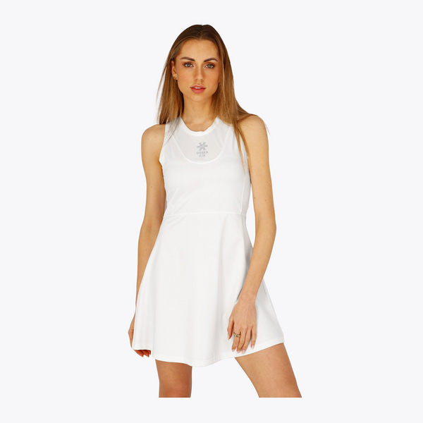 Osaka World Floucy Dress #White  | Model wearing the dress from the front