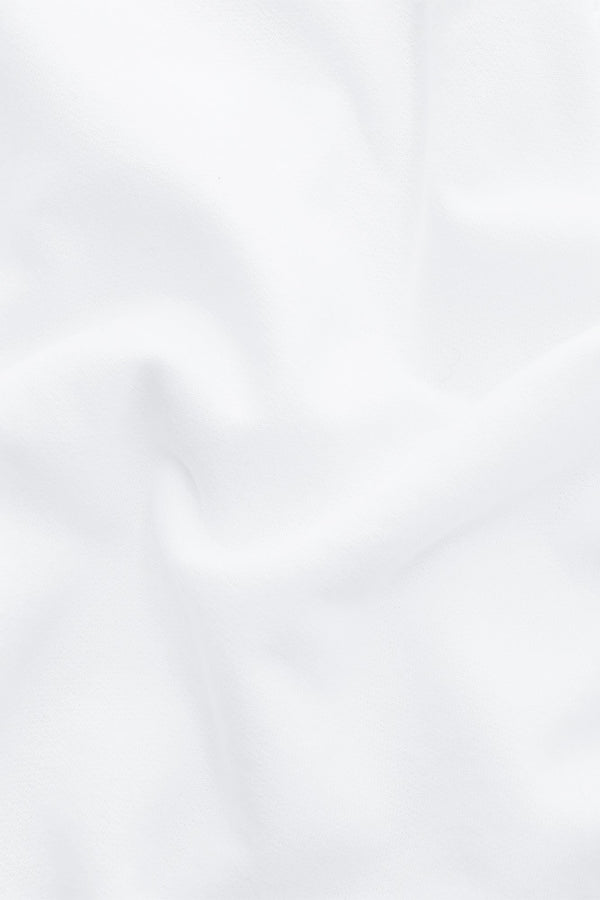 Osaka women v-neck cropped sweater white with logo in red. Detail fabric view