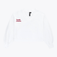 Women V Neck Cropped Sweater