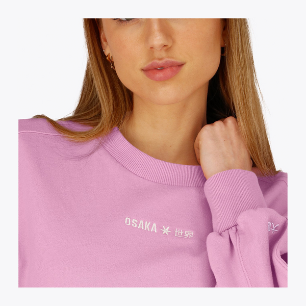 Osaka Women Cropped Sweater #BegoniaPink