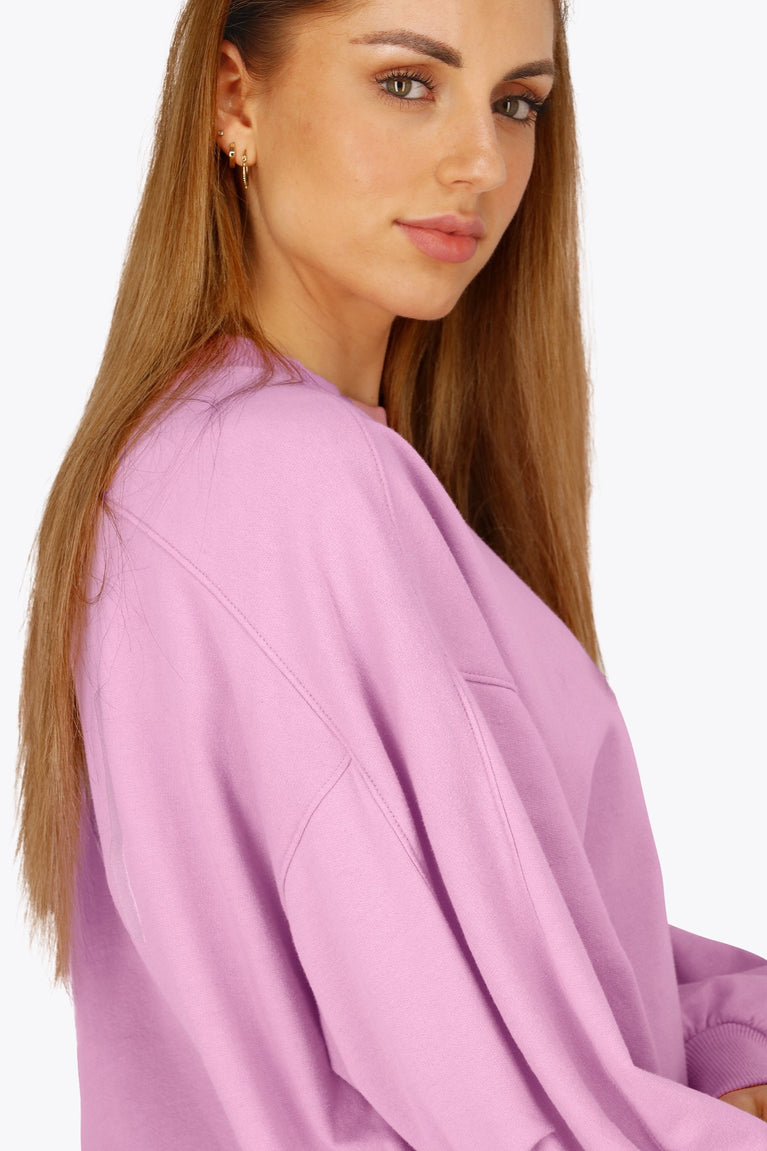 Osaka Women Cropped Sweater | Begonia Pink