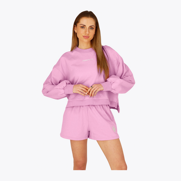 Osaka Women Cropped Sweater #BegoniaPink