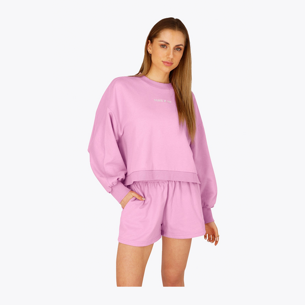Osaka Women Cropped Sweater #BegoniaPink