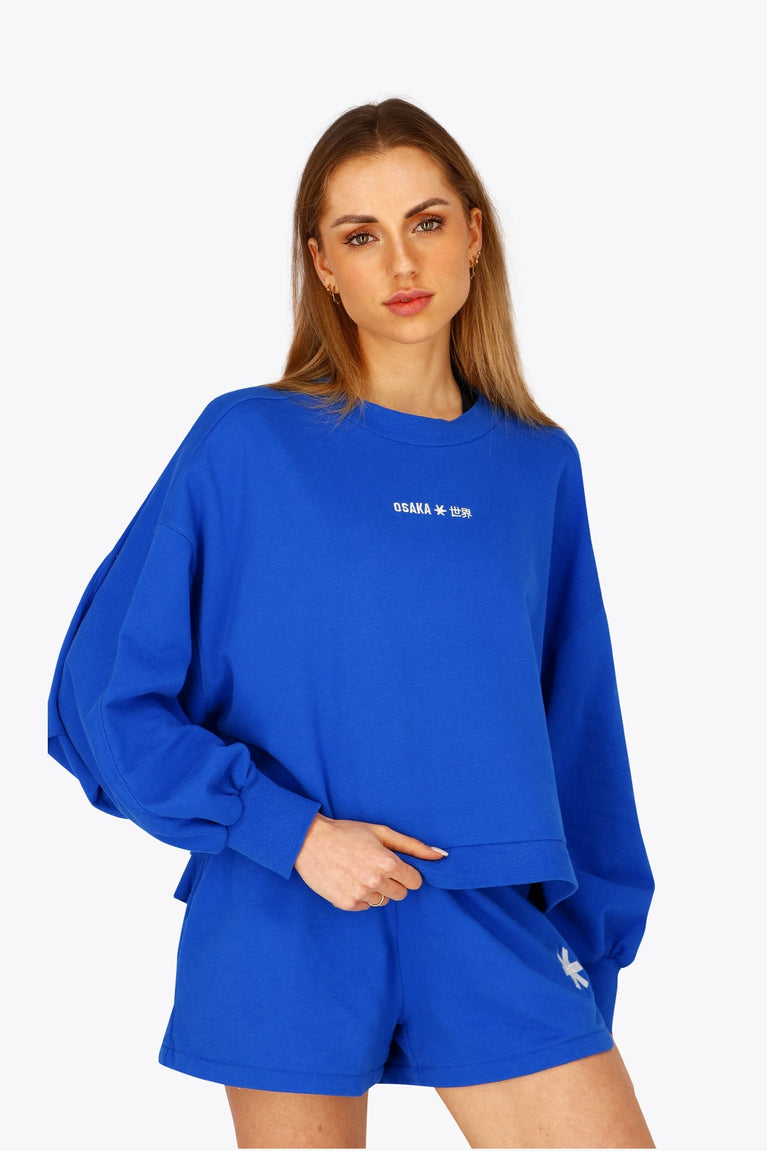 Osaka Women Cropped Sweater | Princess Blue