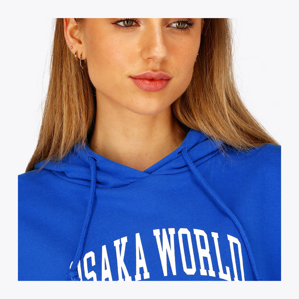 Osaka Women Cropped Hoodie #PincessBlue