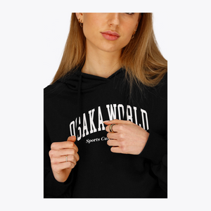 Osaka Women Cropped Hoodie #Black
