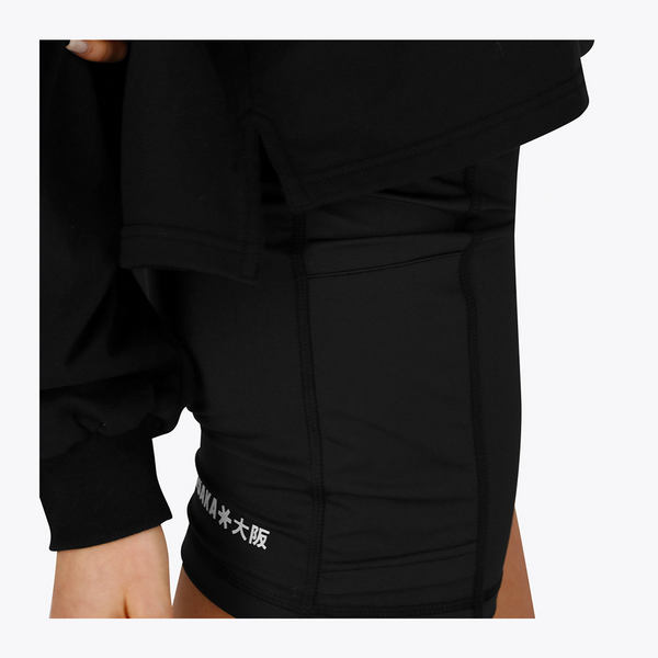 Osaka Women Cropped Hoodie #Black
