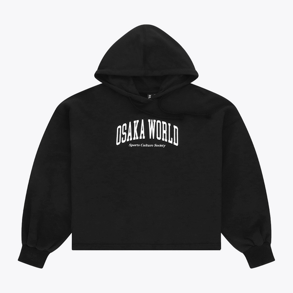 Osaka Women Cropped Hoodie #Black