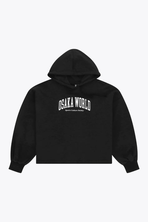 Osaka Women Cropped Hoodie | Black