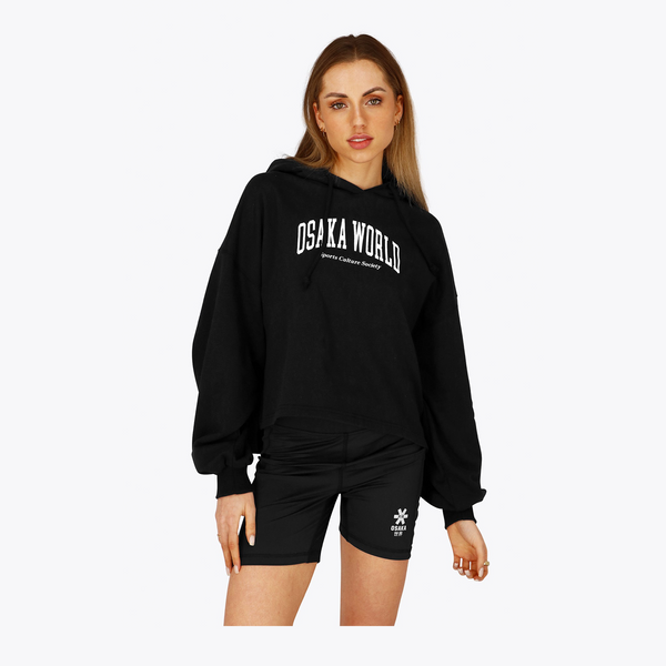 Osaka Women Cropped Hoodie #Black