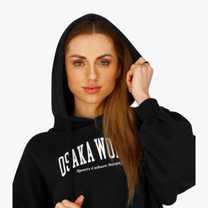 Osaka Women Cropped Hoodie #Black