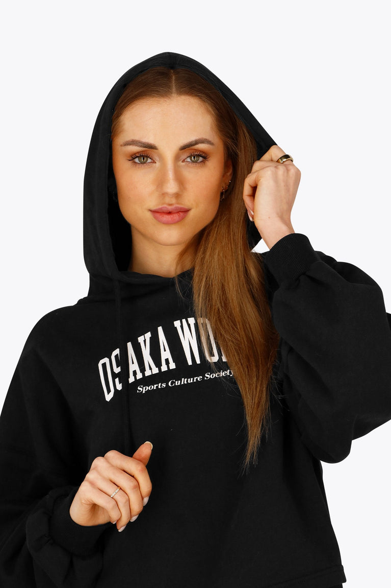 Osaka Women Cropped Hoodie | Black