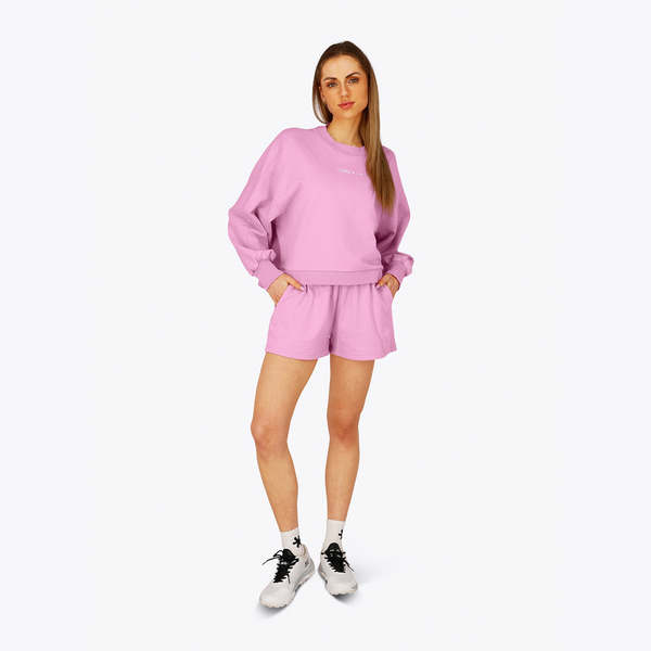 Osaka Women Shorts #BegoniaPink | full body shot of model