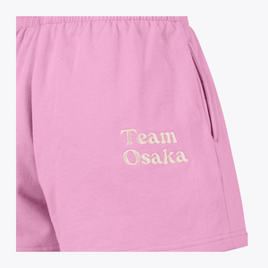 Osaka Women Shorts #BegoniaPink | back of short on model