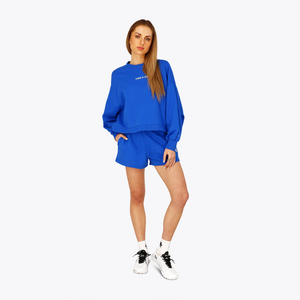 Osaka Women Shorts #PrincessBlue | full body shot of model