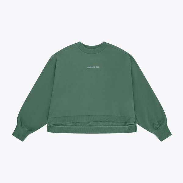 Osaka Women Cropped Sweater #BayouGreen
