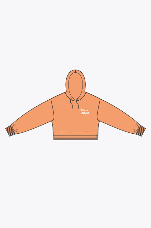Osaka Women Cropped Hoodie - Logo | True Orange