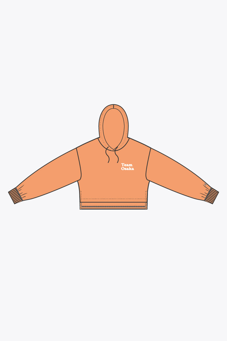 Osaka Women Cropped Hoodie - Logo | True Orange