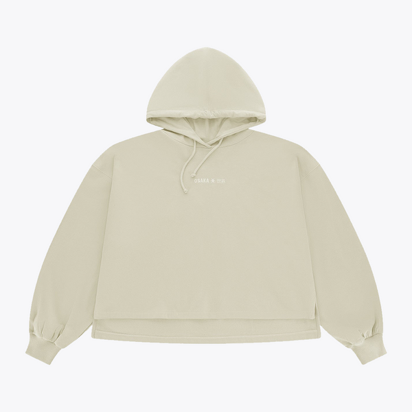 Osaka Women Cropped Hoodie #WarmGrey
