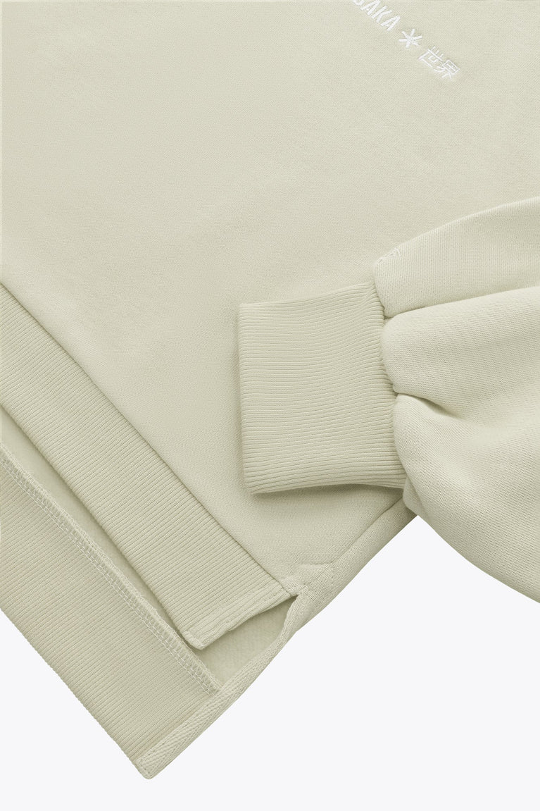 Osaka Women Cropped Half Zip Sweater | Warm Grey