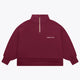 Osaka Women Cropped Half Zip Sweater | Cherry Lacquer
