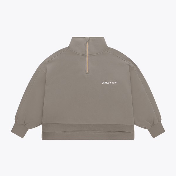Osaka Women Cropped Half Zip Sweater #CloudBurst