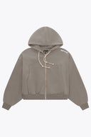 Osaka Women Cropped Full Zip Hoodie | Cloudburst