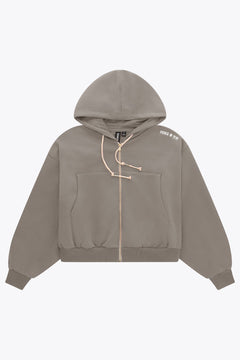 Osaka Women Cropped Full Zip Hoodie | Cloudburst