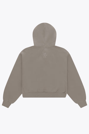 Osaka Women Cropped Full Zip Hoodie | Cloudburst