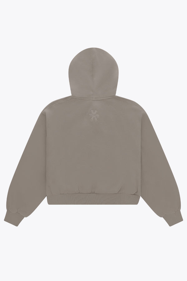 Osaka Women Cropped Full Zip Hoodie | Cloudburst