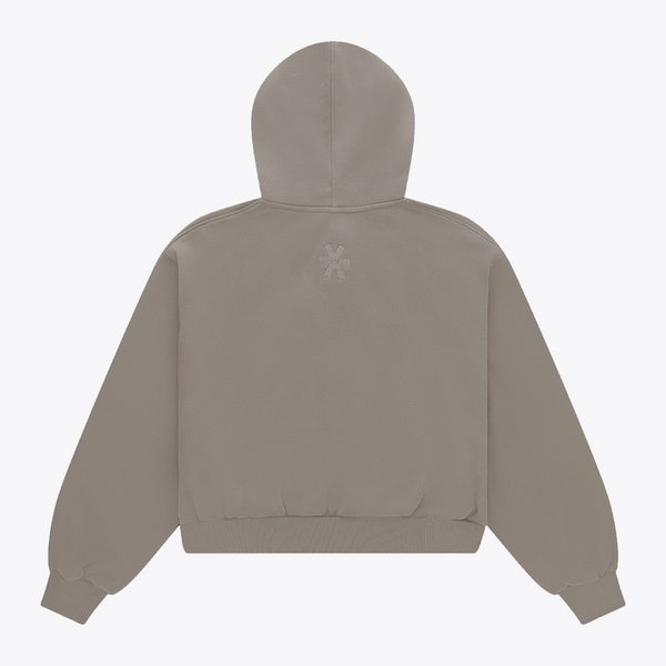 Osaka Women Cropped Full Zip Hoodie #Cloudburst