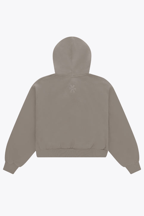 Osaka Women Cropped Full Zip Hoodie | Cloudburst