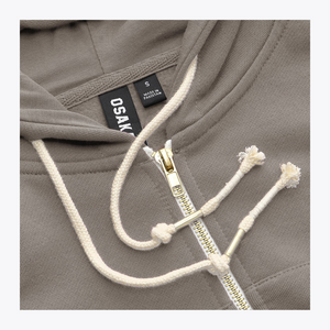 Osaka Women Cropped Full Zip Hoodie #Cloudburst