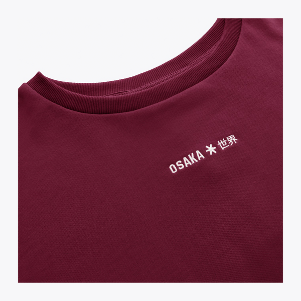 Osaka Women Crossed Back Sweater #CherryLacquer