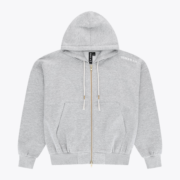 Osaka Men Full Zip Hoodie #HeatherGrey