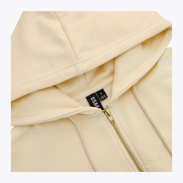 Osaka Women Cropped Full Zip Hoodie #Washi