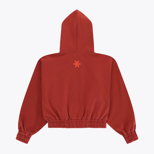 Osaka Women Cropped Full Zip Hoodie #Brunette