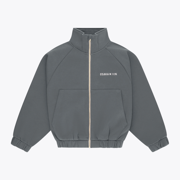 Osaka World Women Full Zip Sweater #DarkGreyMelange