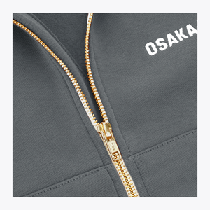 Osaka World Women Full Zip Sweater #DarkGreyMelange