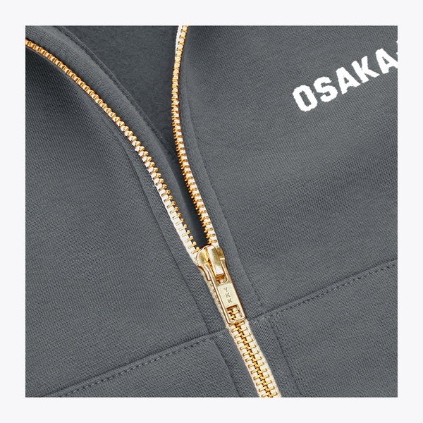 Osaka World Women Full Zip Sweater #DarkGreyMelange