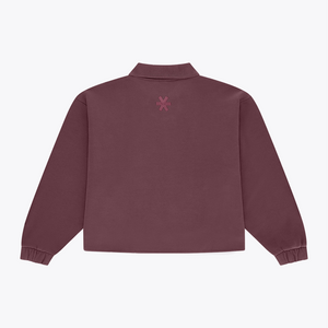 Women Polo Zip Sweater #Peppercorn