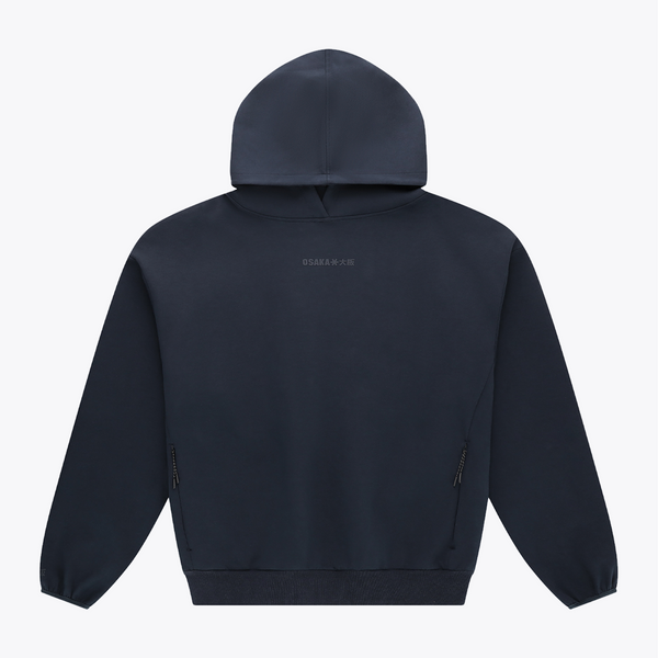 Navy unisex knit hoodie with hood and kangaroo pocket #Navy