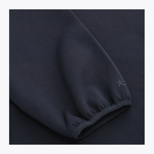 Navy unisex knit hoodie sleeve with ribbed cuff and cuffs stitching #Navy