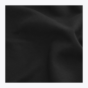Black unisex hoodie fabric close-up with smooth knit texture. #Black