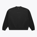 Black unisex crewneck sweater with small chest logo #Black