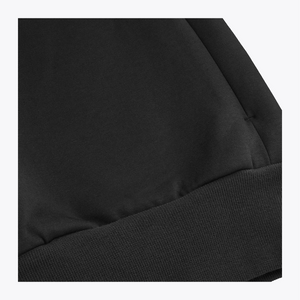 Black sweater sleeve cuff with small zipper pull and cord detail #Black