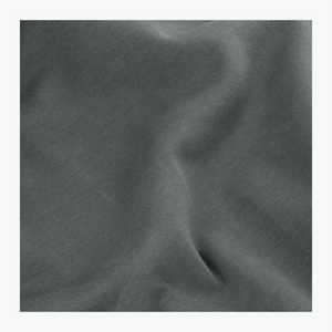Unisex sweater knit close-up in dark grey melange, textured fabric folds #DarkGreyMelange