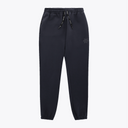 Navy unisex sweatpants with elastic waistband, drawstring, and cuffed ankles #Navy