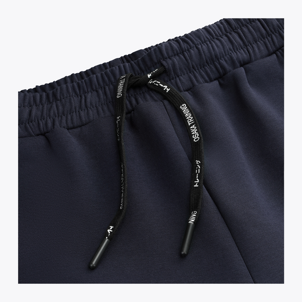 Navy sweatpants waistband with drawstring and stitched inner pocket panel #Navy