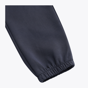 Navy sweatpants leg with elastic ankle cuff #Navy